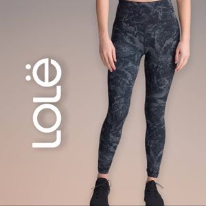 Lole High Waisted Activewear Gray and Black Leggings
